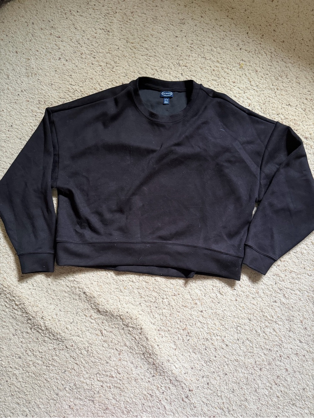 SCOOP cropped crewneck
